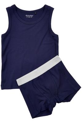 Minymo ondergoedset jongens viscose blauw 2 delig maat 122
