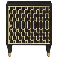 Nachtkastje 40x33x46 cm massief mangohout - thumbnail