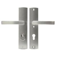 AXA AXA Curve Plus veiligheidsbeslag achterdeur gebogen schild Blok-kruk PC72 met kerntrekbeveiliging SKG3 - aluminium - thumbnail