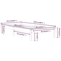Bedframe massief grenenhout 90x200 cm - thumbnail