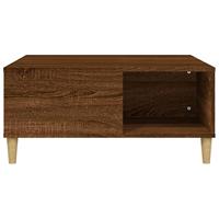 Salontafel 80x80x36,5 cm bewerkt hout bruineikenkleurig - thumbnail