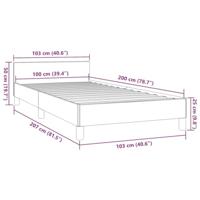 Bedframe zonder matras 100x200 cm stof zwart - thumbnail