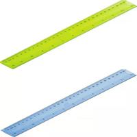 Soft Ruler Student Flexible Ruler Tape Measure Straight Ruler Office School Supplies Length:20cm(Blue / Green Random Delivery) - thumbnail