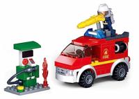Sluban Fire Brigade Emergency Vehicle and Fuel Pump bouwstenen set (M38-B0623) - thumbnail