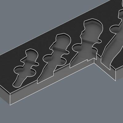 Wera 9834 Schuimrubberen Inzetstukken | Zonder gereedschap - 05137334001 Wera 9834 Schuimrubberen Inzetstukken | Zonder gereedschap - 05137334001