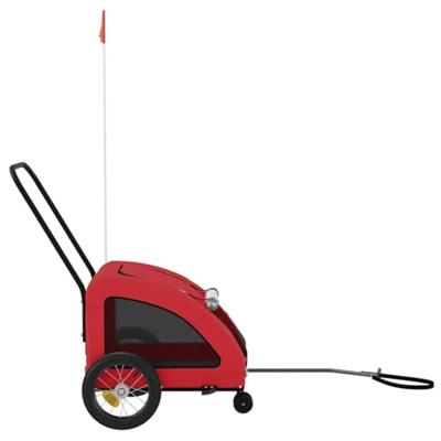 VidaXL Hondenfietstrailer oxford stof en ijzer rood