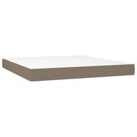 Boxspring met matras stof taupe 180x200 cm - thumbnail