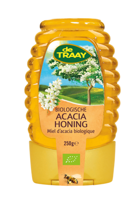 Acaciahoning knijpfles bio 250 Gram