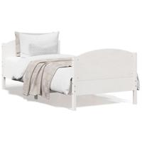 Bedframe zonder matras massief grenenhout wit 90x200 cm - thumbnail