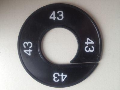 Maatring zwart/wit 43