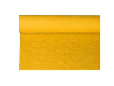 Damast tafelkleed papier120cmx8m geel Damast tafelkleed papier120cmx8m geel