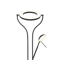 QAZQA Moderne vloerlamp zwart met leesarm incl. LED en dimmer - Divo - thumbnail