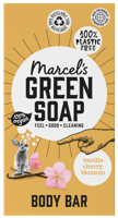 Marcel's Green Soap Shower bar vanilla & cherry 150 Gram - thumbnail