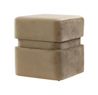 Light & Living Light&living Poef 40x40x42,5 cm PIAZZA velvet bruin - thumbnail