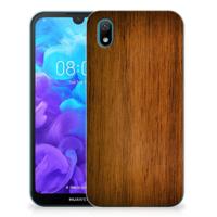 Huawei Y5 (2019) | Bumper Hoesje | Donker Hout - thumbnail