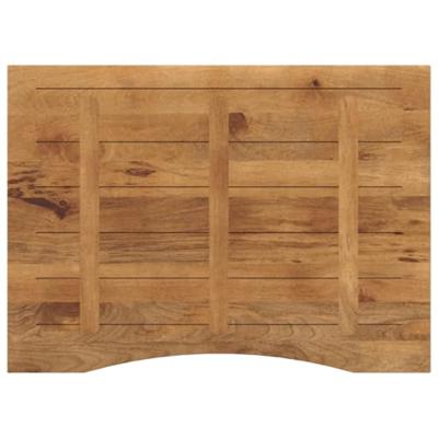Bureaublad met ronding 100x80x2,5 cm massief ruw mangohout
