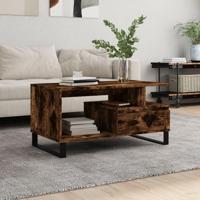 Salontafel 90x49x45 cm bewerkt hout gerookt eikenkleurig - thumbnail