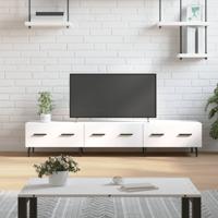 Tv-meubel 150x36x30 cm bewerkt hout wit - thumbnail