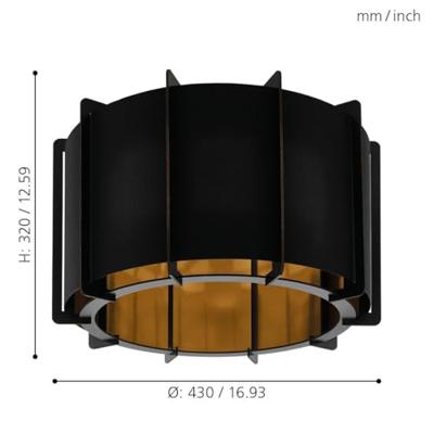 Eglo PlafondlampPineta zwart - 98339