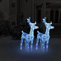 VidaXL Kerstrendieren 2 st 80 led's acryl blauw - thumbnail
