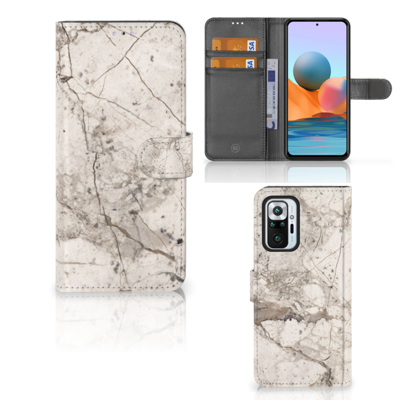 Xiaomi Redmi Note 10 Pro | Bookcase | Marmer Beige