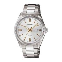 Casio DATE - SILVER, GOLD INDEXES (Ø 39 mm) Heren horloge - thumbnail