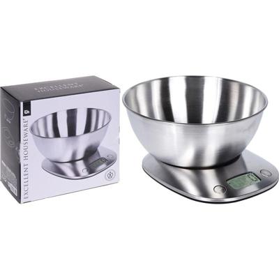Keukenweegschaal digitaal met mengkom
