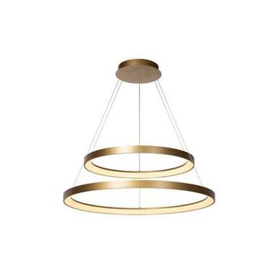 Lucide VIDAL - Hanglamp - Ø 78 cm - LED Dimb. - 1x92W 2700K - Mat Goud / Messing
