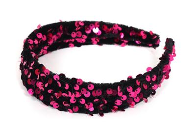Haarband pailletten hoofdband pink