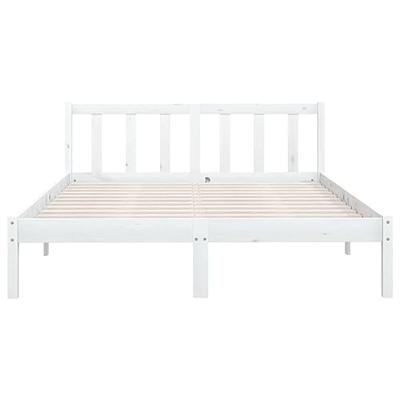 Bedframe massief grenenhout wit 120x200 cm Bedframe massief grenenhout wit 120x200 cm