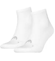 2-paar sport quarter sokken Unisex katoen - Witte elastisch katoenen sokken - Sneldrogend - thumbnail