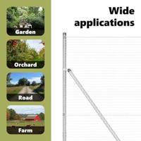 VidaXL Afrasteringspaal zilver 10 x 1,5 m (25 x 25 mm gaas) staal - thumbnail