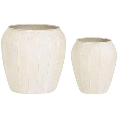 Grondlegger Home ESPRIT Beige Metaal Scandi (2 Onderdelen)