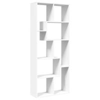Kamerscherm / boekenkast 67x25x161,5 cm bewerkt hout wit - thumbnail