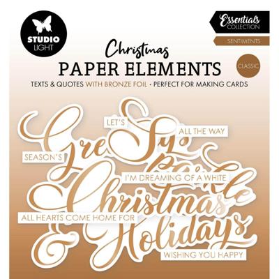 Studio Light • essentials paper elements bronze sentiments classic