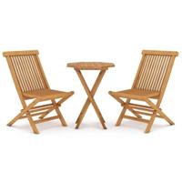 3-delige Tuinset massief teakhout - thumbnail