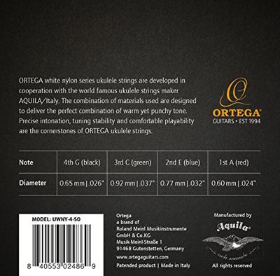 Ortega UWNY-4-SO nylon snarenset voor sopraan ukelele