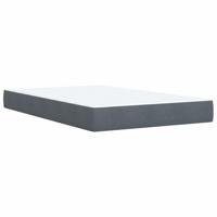 Boxspring met matras fluweel donkergrijs 120x200 cm - thumbnail