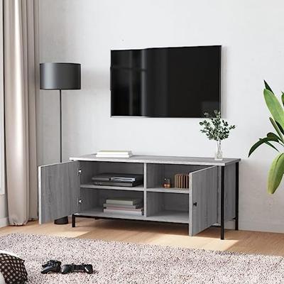 Tv-meubel 102x35x45 cm bewerkt hout grijs sonoma eikenkleurig - thumbnail