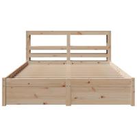 Bedframe met hoofdbord massief grenenhout 120x200 cm - thumbnail