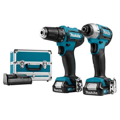 Makita CLX224SAX1 Accu combiset 2-delig (DF333 + TD110) 12V Max 2.0Ah in aluminium koffer