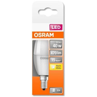 OSRAM HOMELIGHTING 4058075431072 LED-lamp Energielabel F (A - G) E14 Kaars 4.9 W = 40 W Warmwit (Ø x h) 37 mm x 42 mm 1 stuk(s)