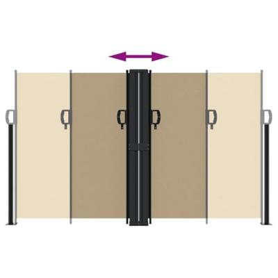 Windscherm uittrekbaar 140x600 cm beige