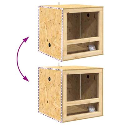 VidaXL Terrarium bruin 50 x 50 x 100 cm osb