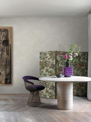 Dutch Wallcoverings Asperia - Klee - Beige/Zilver