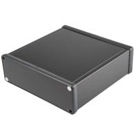 Hammond Electronics 1455T1601BK Profielbehuizing 163 x 160 x 51.5 Aluminium Zwart 1 stuk(s) - thumbnail