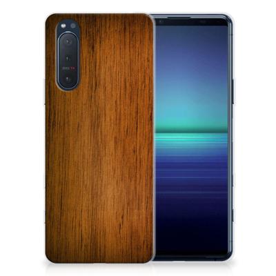 Sony Xperia 5II | Bumper Hoesje | Donker Hout Sony Xperia 5II | Bumper Hoesje | Donker Hout