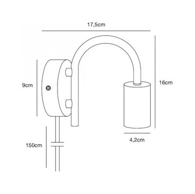 Kleine zwarte wandlamp met E27 fitting en schakelaar 'Nordlux Paco' Kleine zwarte wandlamp met E27 fitting en schakelaar 'Nordlux Paco'