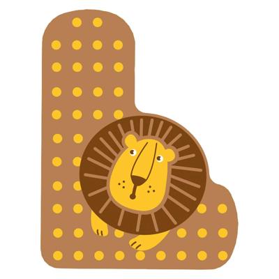 Small Foot - houten dieren kinderletter - l Small Foot - houten dieren kinderletter - l