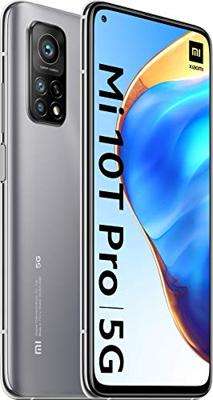 Xiaomi Mi 10T Pro - Smartphone 128GB, 8GB RAM, Dual SIM, Alexa Hands-Free, Lunar Silver (Generalüberholt)